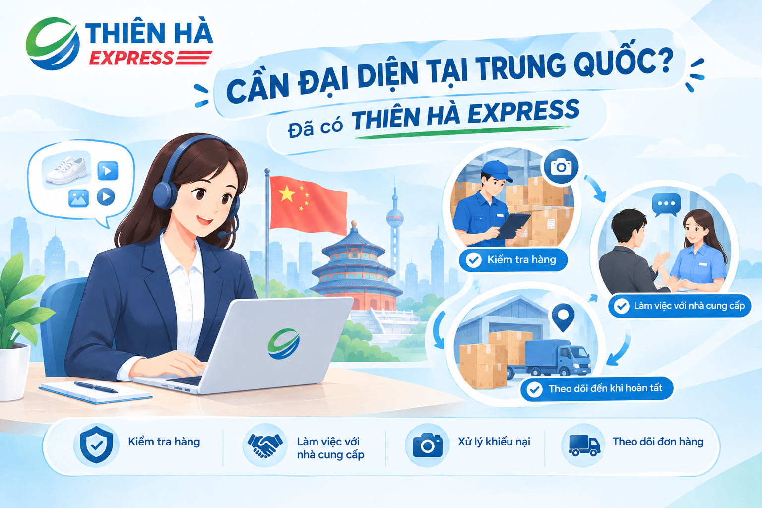 Cần đại diện tại Trung Quốc đã có Thiên Hà Express