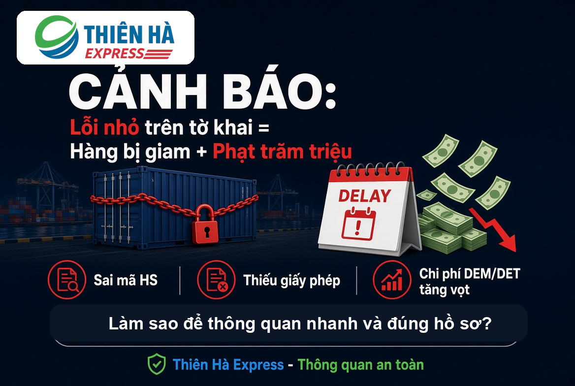 Cảnh báo lỗi tờ khai hải quan làm hàng bị giữ và phát sinh chi phí