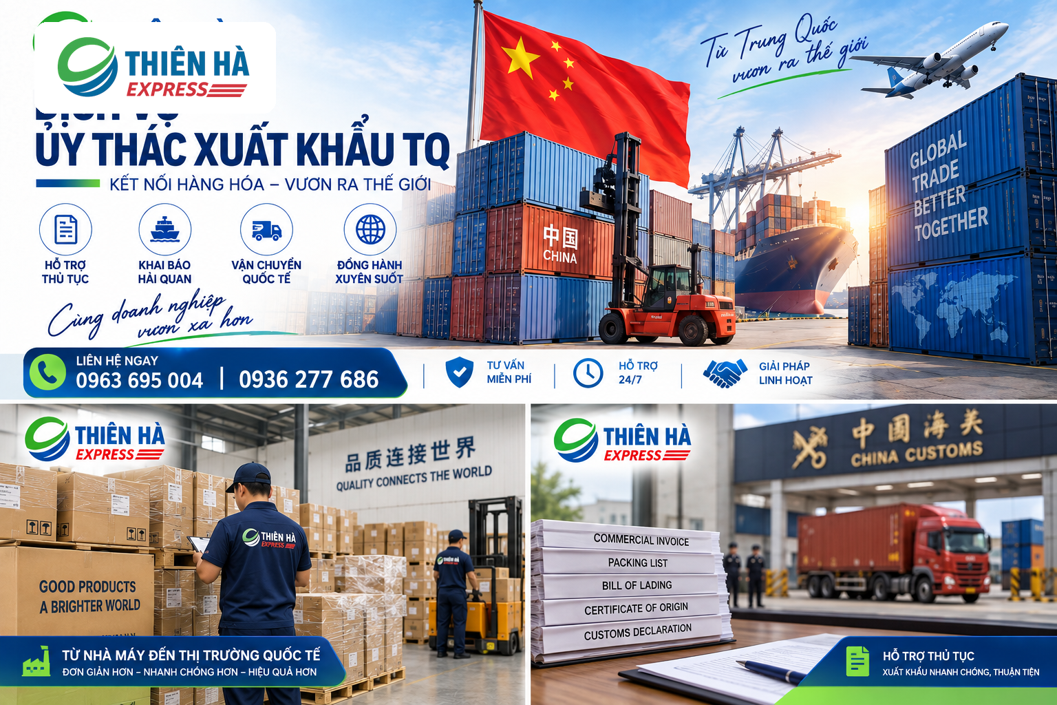 Dịch vụ ủy thác xuất khẩu Trung Quốc kết nối hàng hóa vươn ra thế giới