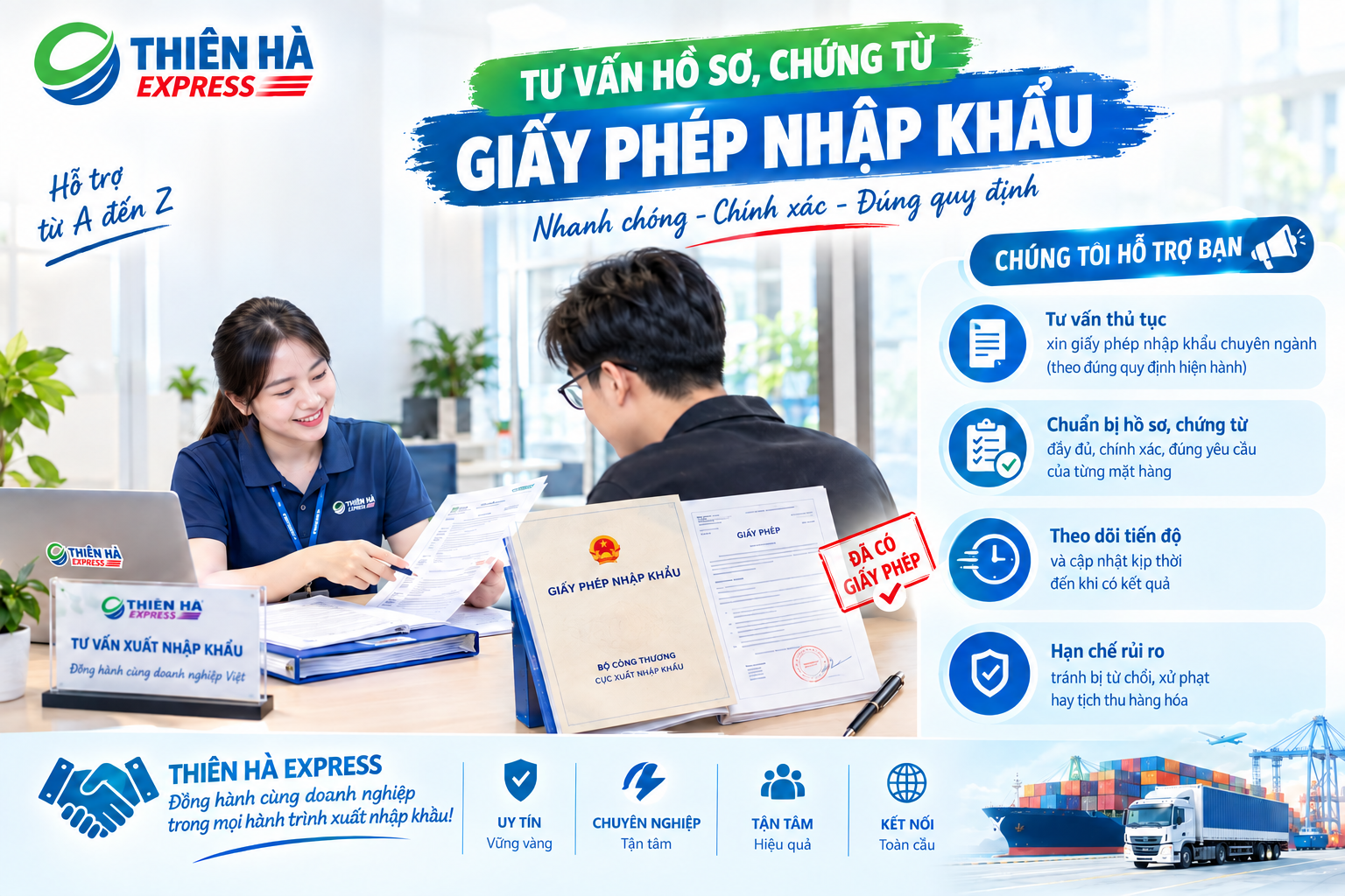 Tư vấn hồ sơ chứng từ giấy phép nhập khẩu