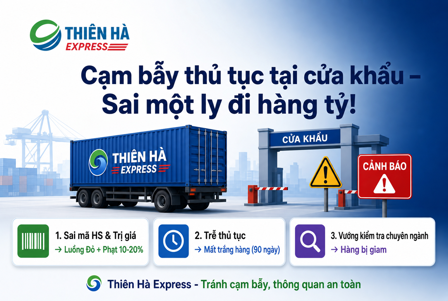 Các rủi ro thường gặp khi khai hải quan tại cửa khẩu